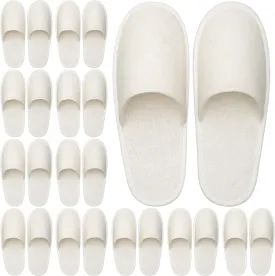 BERGMAN KELLY - Spa Slippers - Eco-Friendly & 100% Biodegradable Disposable Indoor House Slippers - Closed Toe House Shoes for Men & Women - Value Pack Hotel Indoor Shoes for Guests - Washable