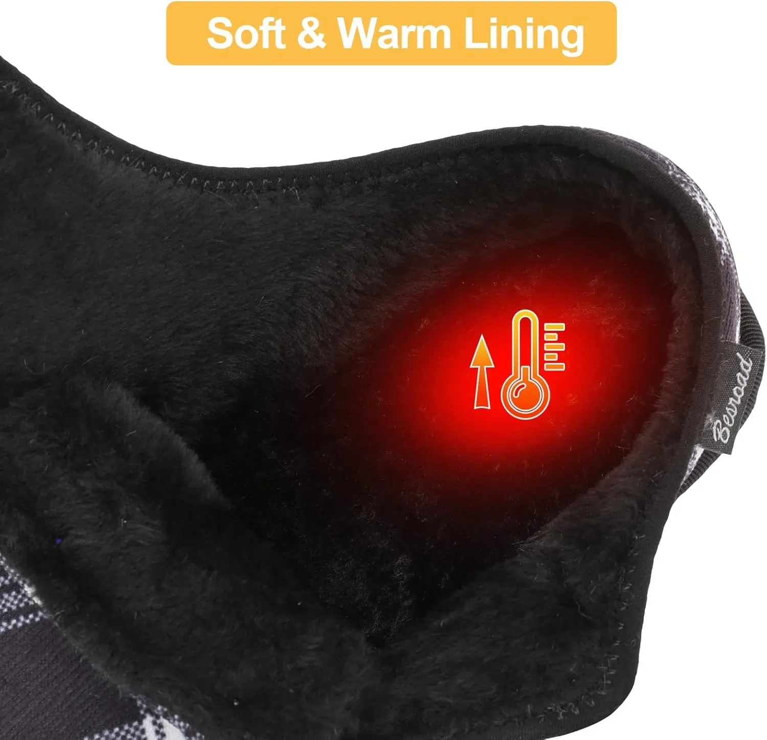 Besroad Womens Furry Memory Foam House Slippers Wide Diabetic Shoes Adjustable Bedroom Slippers Arthritis Edema Swollen House Shoes Indoor Outdoor
