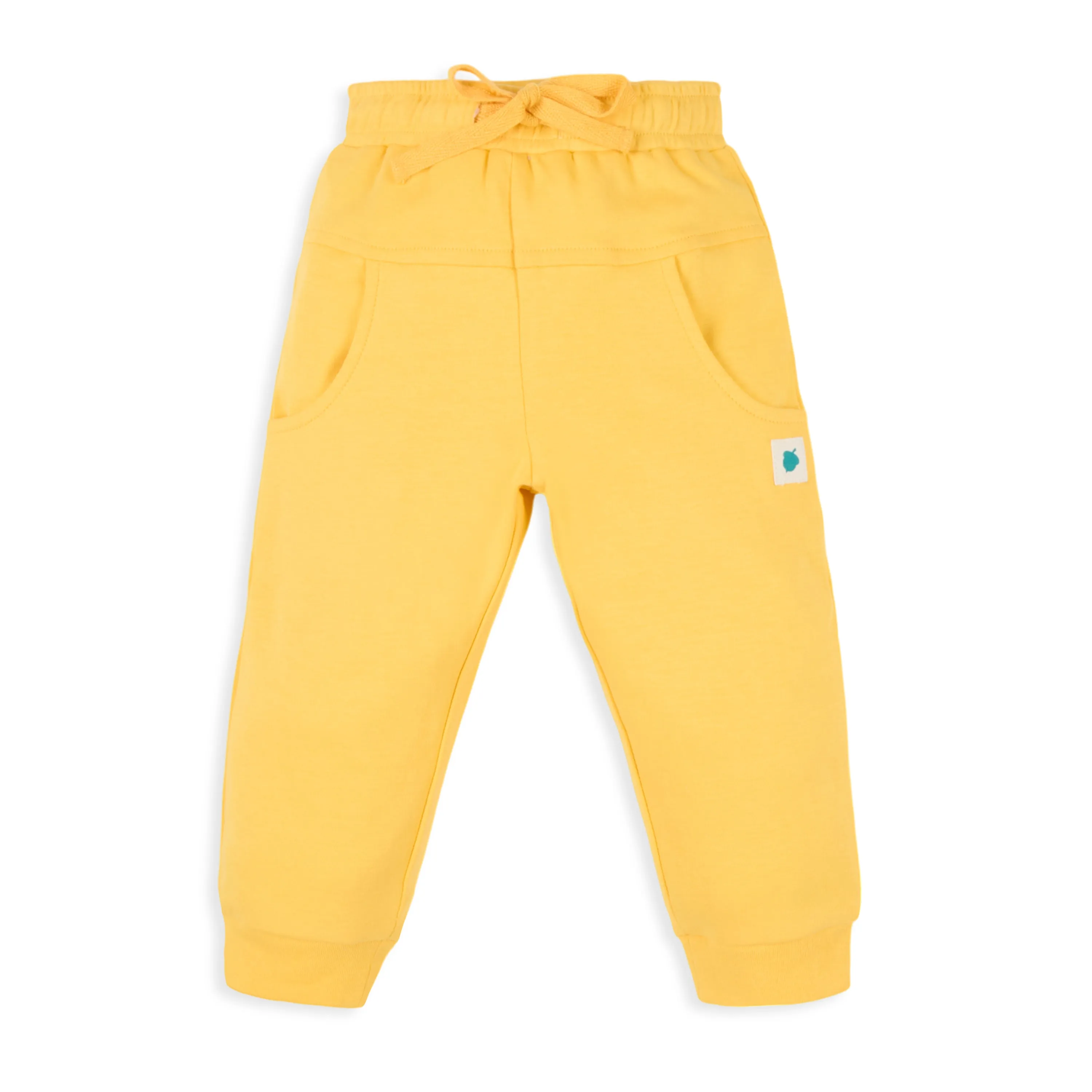 Drop Shoulder Barnyard Print Tee With Relaxed Fit Joggers - White & Yellow