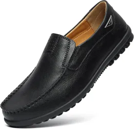 Go Tour Mens Casual Leather Fashion Slip-on Loafers Shoes