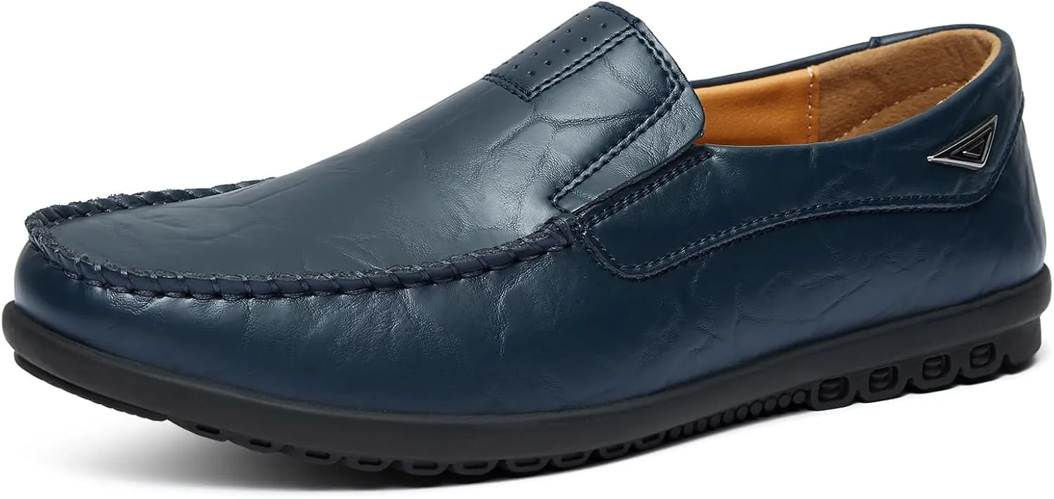 Go Tour Mens Casual Leather Fashion Slip-on Loafers Shoes