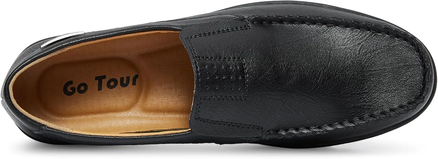 Go Tour Mens Casual Leather Fashion Slip-on Loafers Shoes