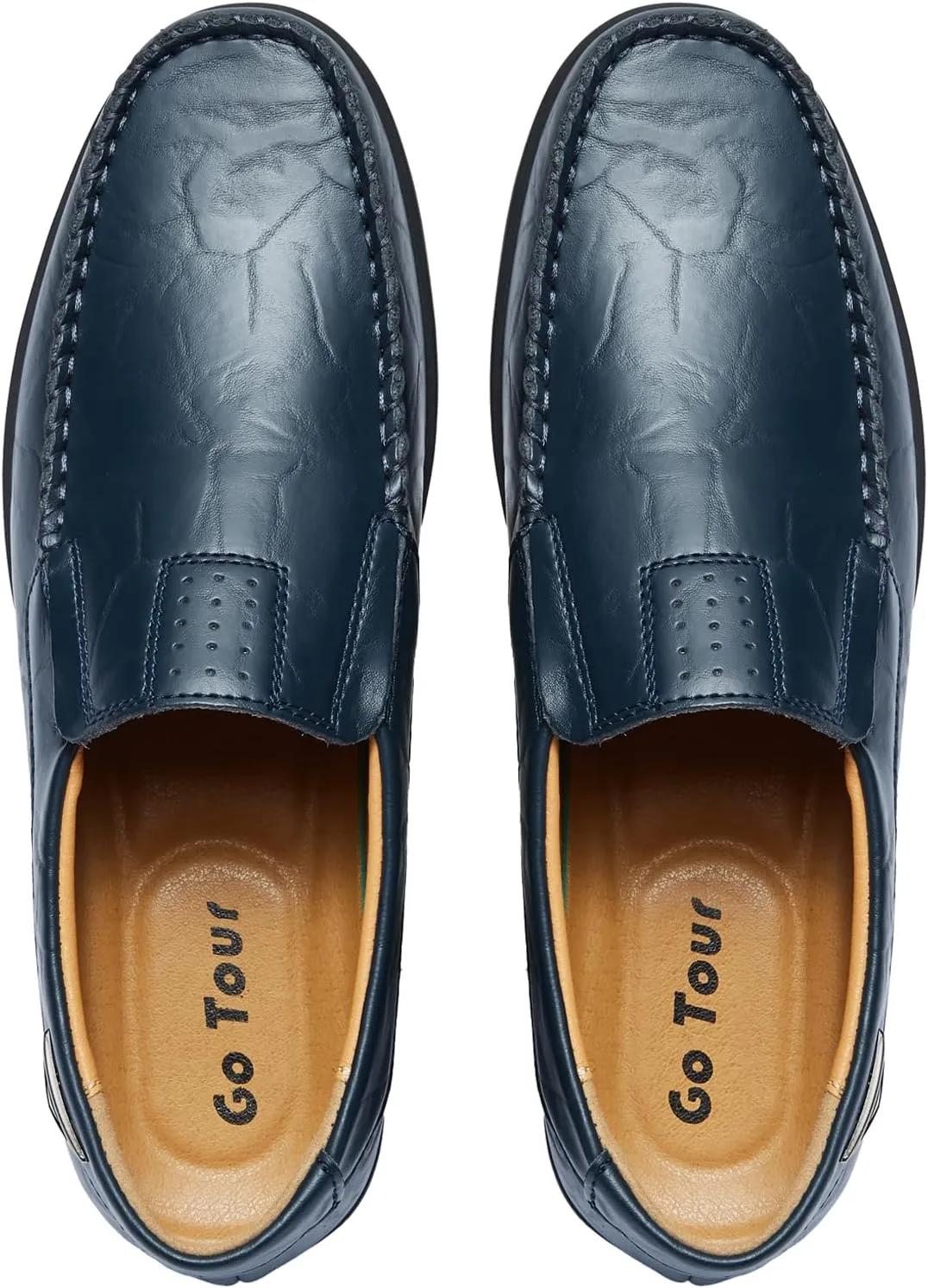 Go Tour Mens Casual Leather Fashion Slip-on Loafers Shoes
