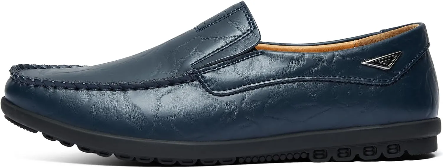Go Tour Mens Casual Leather Fashion Slip-on Loafers Shoes