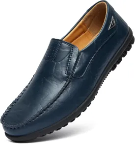 Go Tour Mens Casual Leather Fashion Slip-on Loafers Shoes