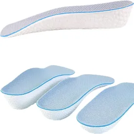 Height Increasing Insoles - Ergonomic Heel Lift Inserts for Shoes, Unisex Design, Silicone Cushion for Comfort & Orthopedic Support, Elevates Posture & Balances Leg Length, 1 Pair (Gray, 1 inch)
