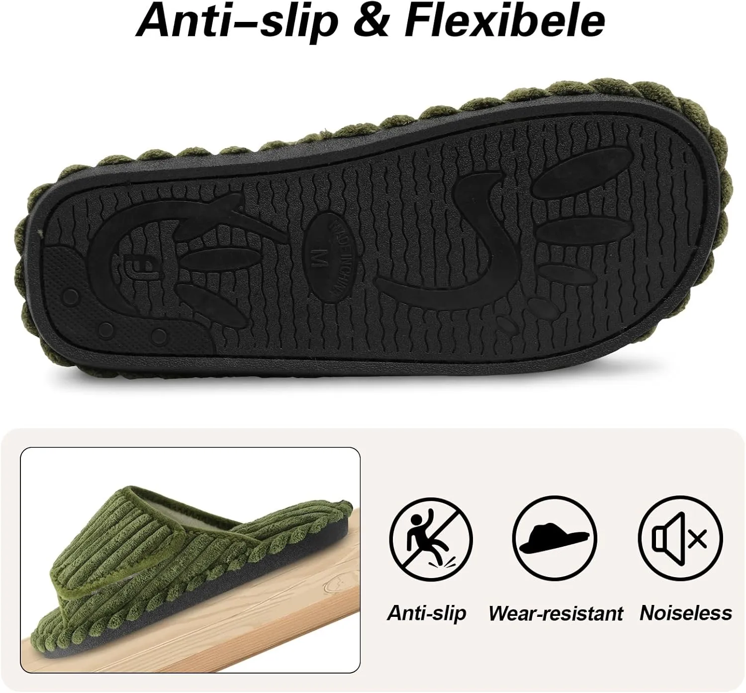 LeIsfIt Slippers for Women Adjustable Open Toe House Slippers Wide Diabetic Shoes Memory Foam Bedroom Slides Arthritis Edema House Shoes