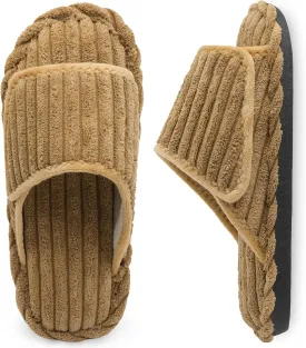LeIsfIt Slippers for Women Adjustable Open Toe House Slippers Wide Diabetic Shoes Memory Foam Bedroom Slides Arthritis Edema House Shoes