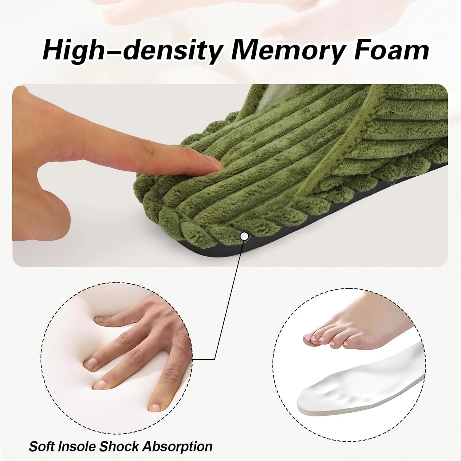LeIsfIt Slippers for Women Adjustable Open Toe House Slippers Wide Diabetic Shoes Memory Foam Bedroom Slides Arthritis Edema House Shoes