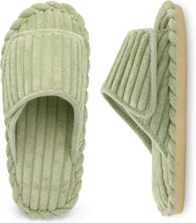 LeIsfIt Slippers for Women Adjustable Open Toe House Slippers Wide Diabetic Shoes Memory Foam Bedroom Slides Arthritis Edema House Shoes
