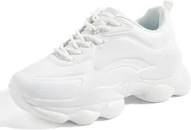 LUCKY STEP Women's 90s Chunky Sneakers Sparkly Bling Rhinestone Rope Platform Casual Thick Dad Rave Walking Shoes