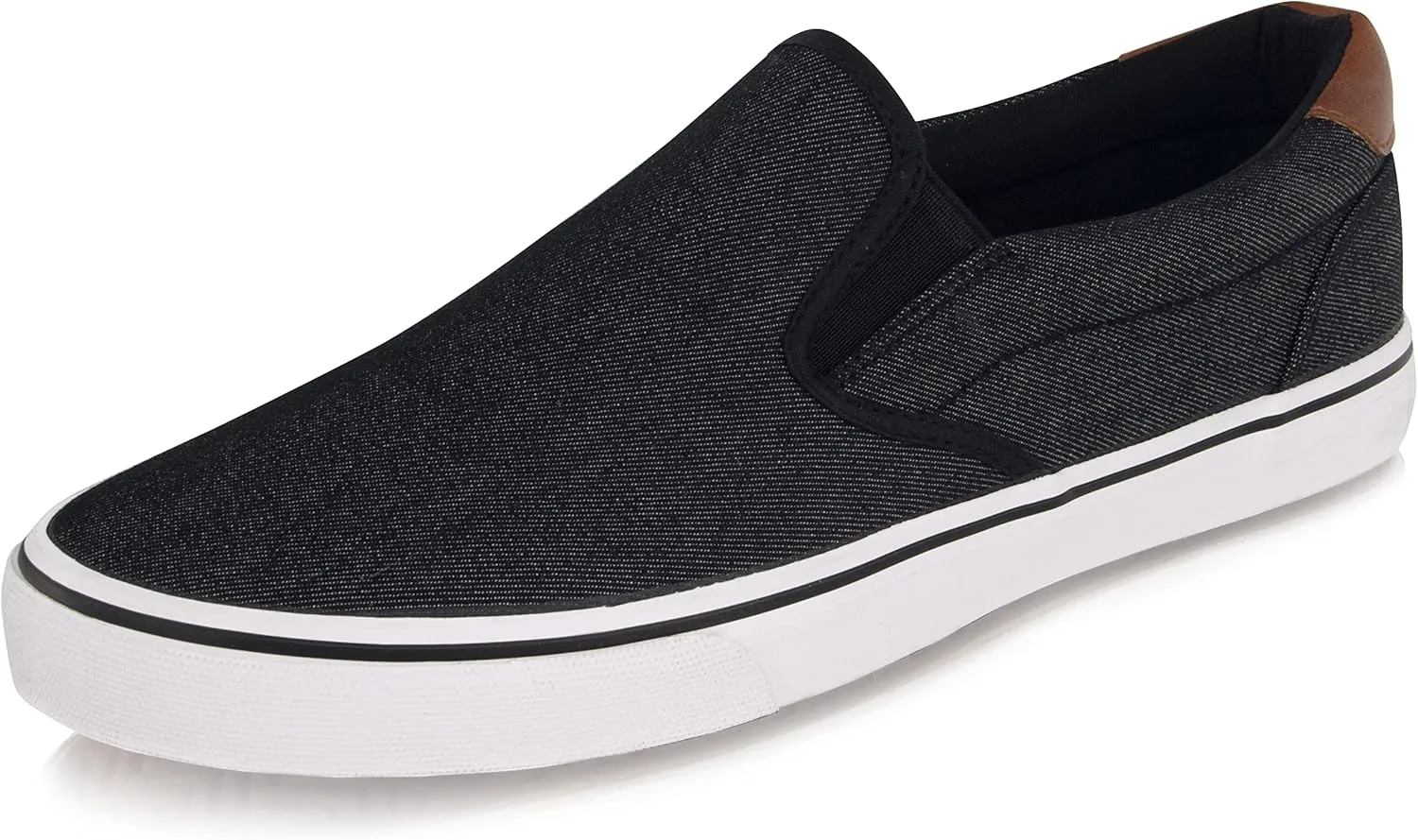 Men's Black Classic Low Top Shoes Canvas Fashion Sneaker with Soft Insole Causal Dress Shoes for Men Comfortable Walking Shoes