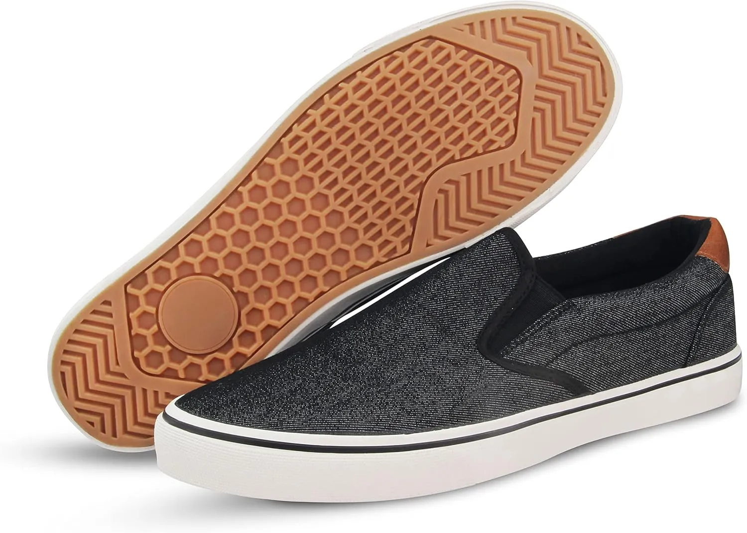 Men's Black Classic Low Top Shoes Canvas Fashion Sneaker with Soft Insole Causal Dress Shoes for Men Comfortable Walking Shoes