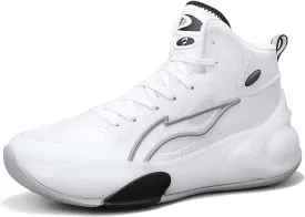 Men's High Top Basketball Shoes Arch Support Teenager Fashion Sneakers Shoes Women's High Top Sports Tennis Walking Fitness Shoes Indoor or Outdoor Basketball Sneakers Shoes