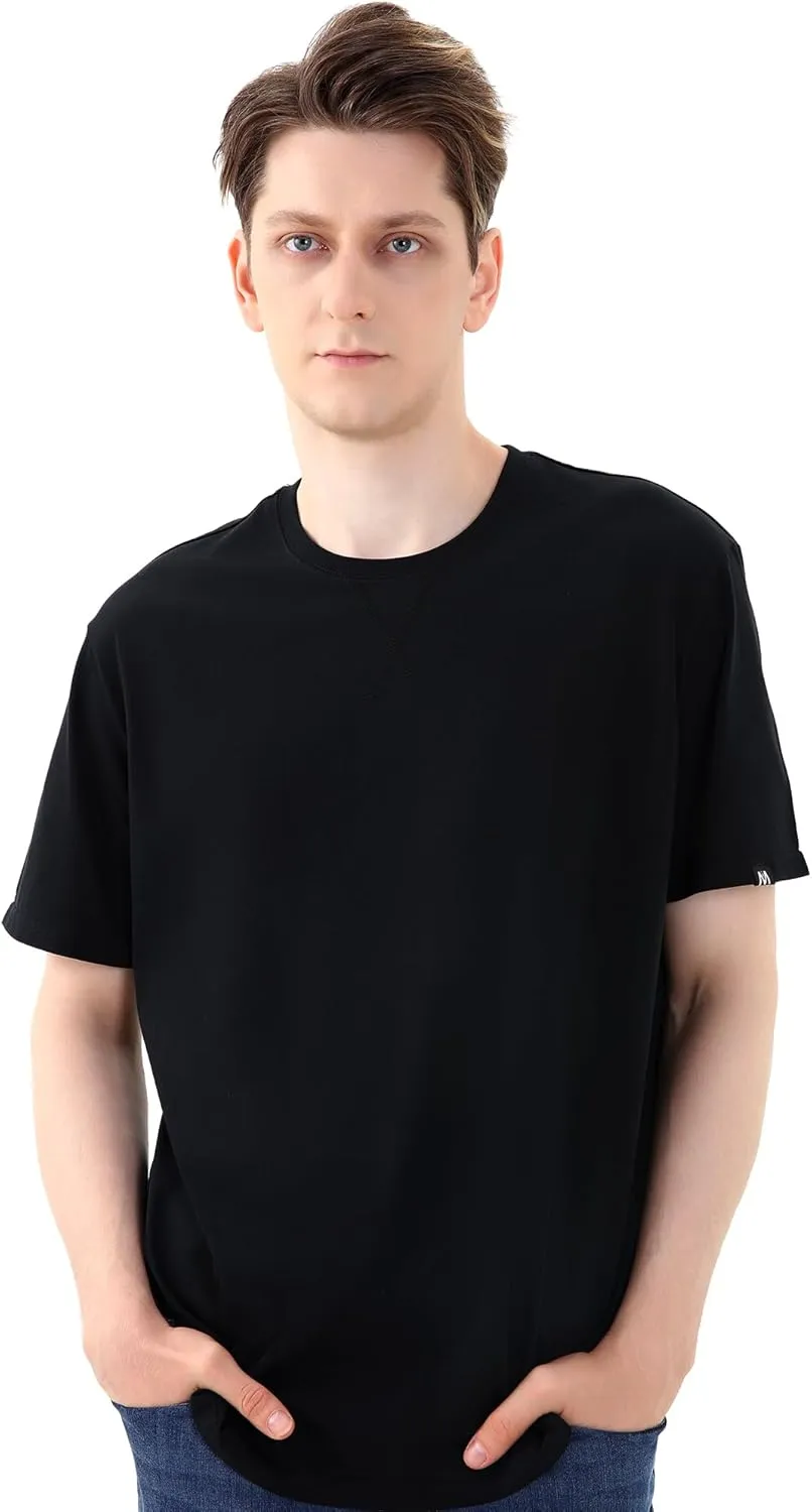 Men's True Classic Tees 3-Pack Short Sleeve Crew Neck Solid Color Casual T-Shirts - Ideal for Gym, Work & Daily Life