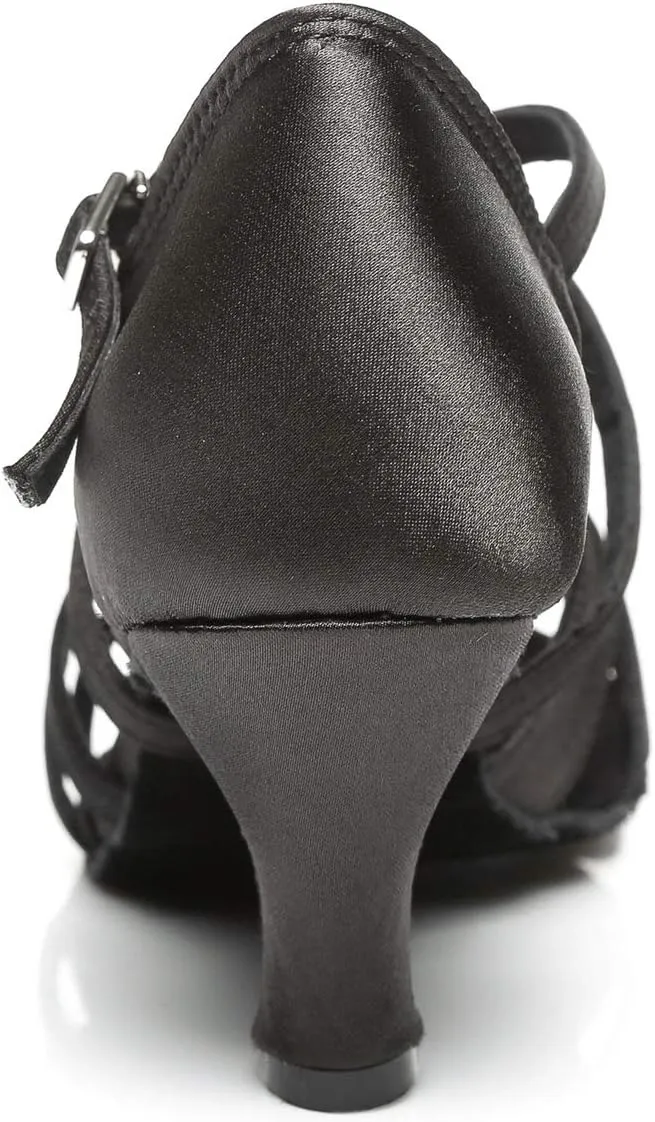 Minishion Comfortable Womens Ballroom Dance Shoe Ankle Strap Wedding Prom Sandals