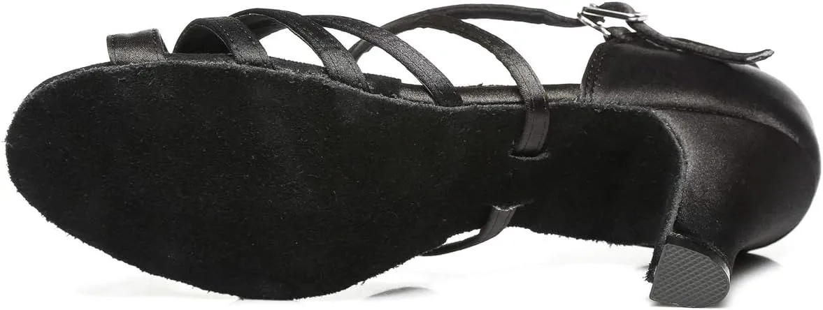 Minishion Comfortable Womens Ballroom Dance Shoe Ankle Strap Wedding Prom Sandals