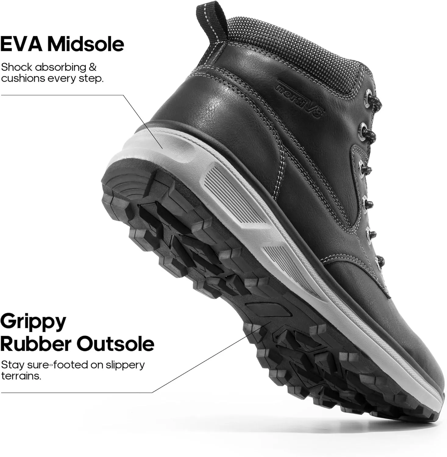 NORTIV 8 Men's Hiking Boots Waterproof Lightweight Chukka Casual Mid Ankle Boots Explorer