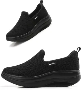 Oude Slip On Sneakers Women Comfortable | Womens Orthopedic Slip On Shoes Traveling | 2 Inch Rocker Bottom