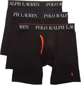 POLO RALPH LAUREN Men's 4D Flex Cooling Microfiber Boxer Briefs & Long Leg Boxer Briefs, 3 Pack