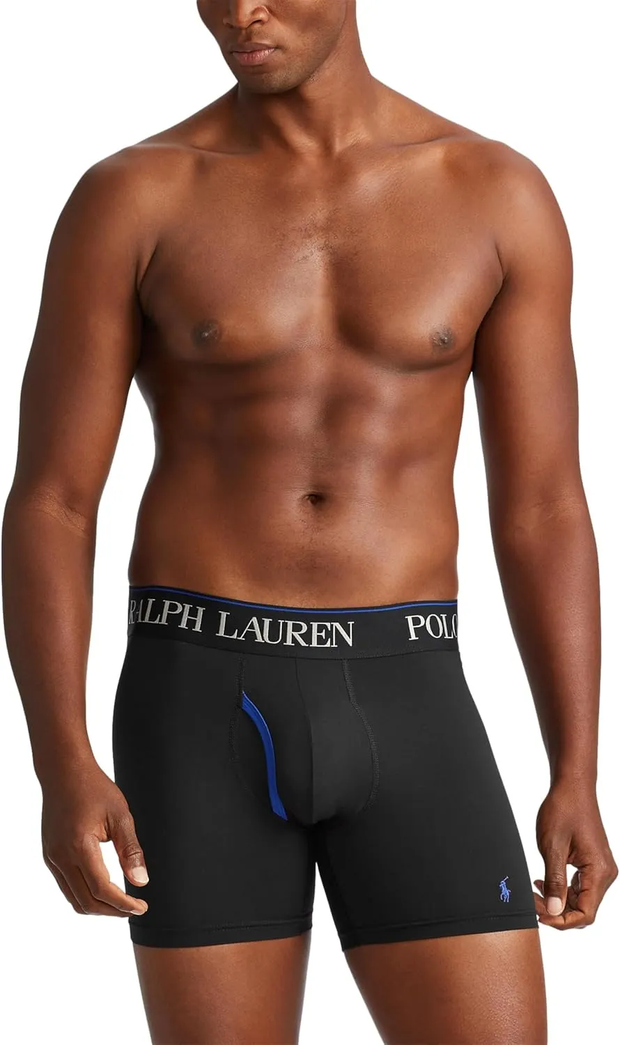 POLO RALPH LAUREN Men's 4D Flex Cooling Microfiber Boxer Briefs & Long Leg Boxer Briefs, 3 Pack
