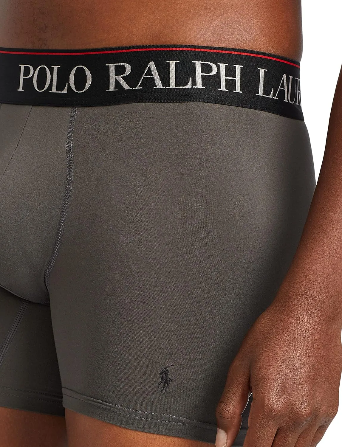 POLO RALPH LAUREN Men's 4D Flex Cooling Microfiber Boxer Briefs & Long Leg Boxer Briefs, 3 Pack