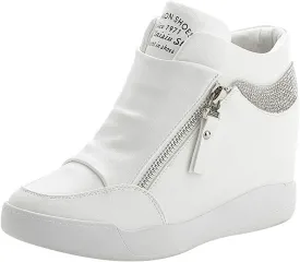 rismart Women's Wedge Platform Bootie Fashion Sneakers
