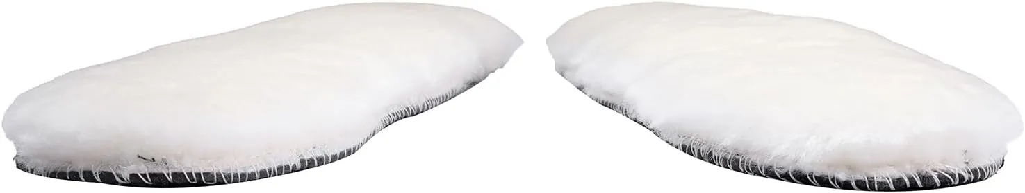 Sheepskin Insoles Flat Feet Orthopedic Arch Support Inserts for Plantar Fasciitis Swollen Feet Pain Relief Neuropathy White Women 8