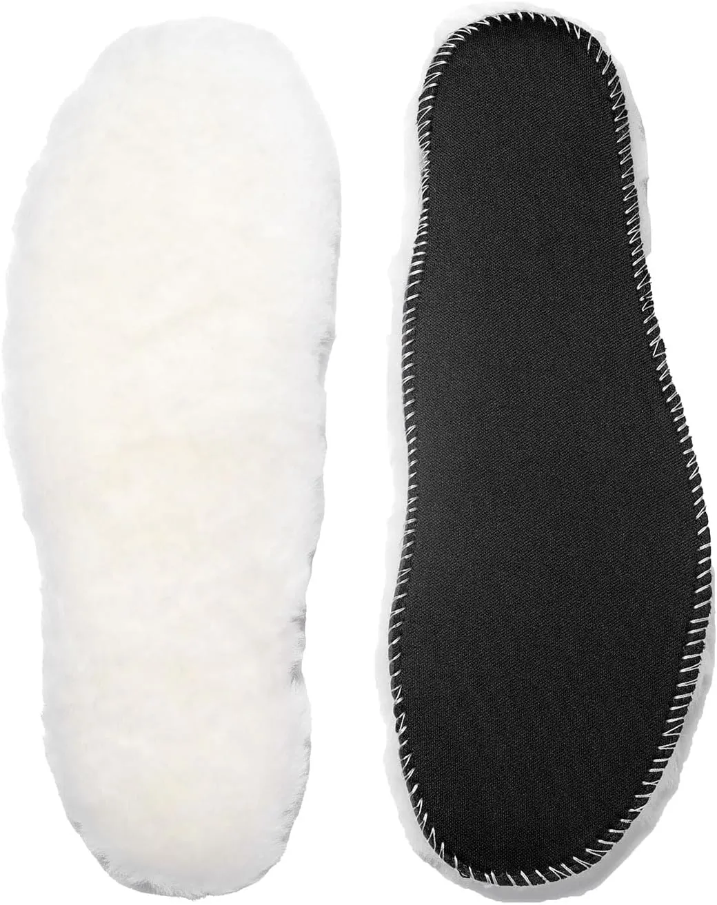 Sheepskin Insoles Flat Feet Orthopedic Arch Support Inserts for Plantar Fasciitis Swollen Feet Pain Relief Neuropathy White Women 8