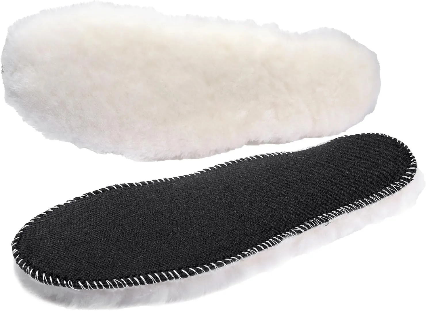 Sheepskin Insoles Flat Feet Orthopedic Arch Support Inserts for Plantar Fasciitis Swollen Feet Pain Relief Neuropathy White Women 8