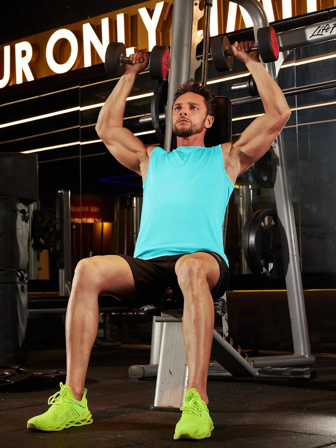 TACVASEN Men's Sleeveless Shirts Quick Dry Tank Tops for Men Sun Protection UPF 50  Athletic Gym Workout Muscle Shirts