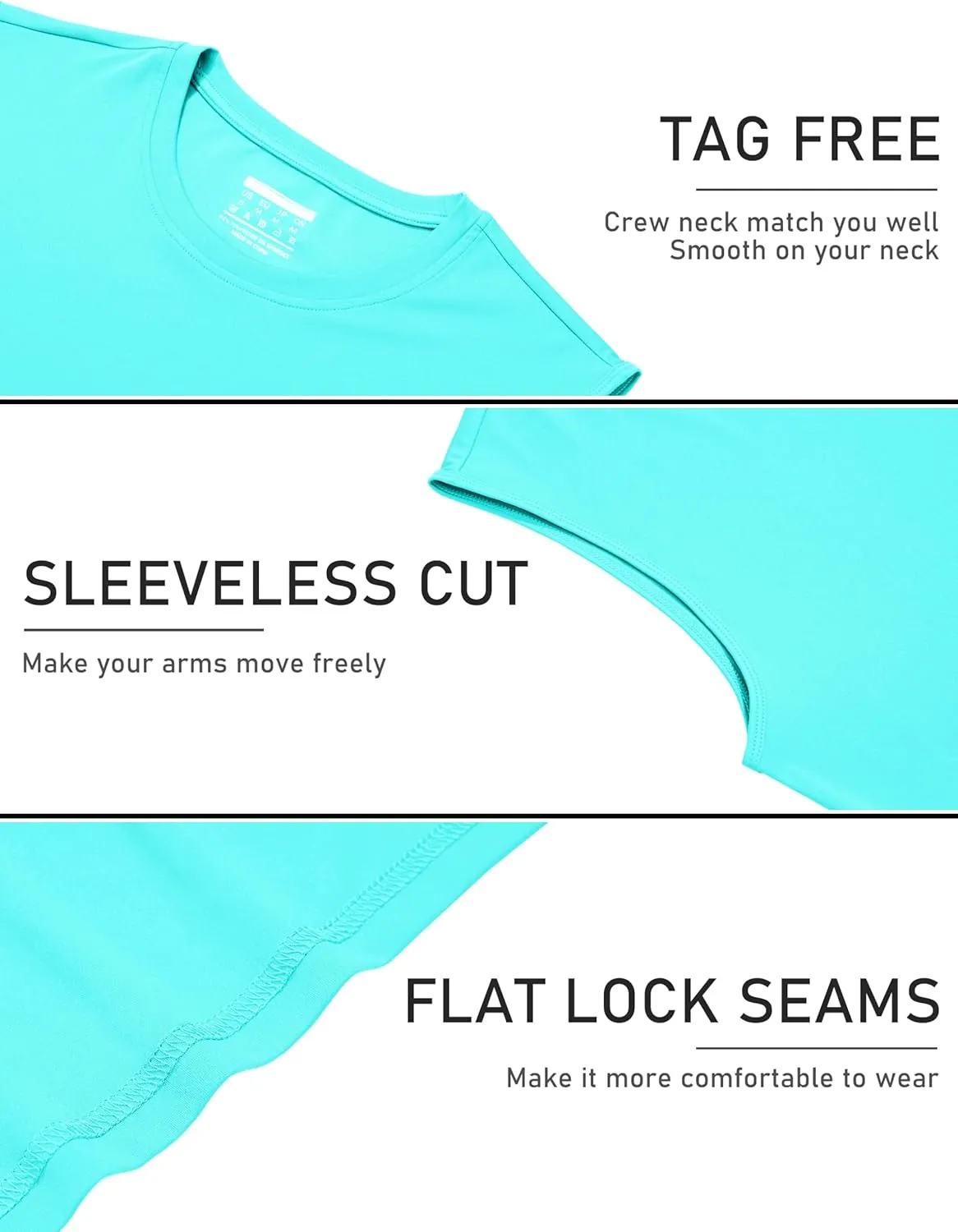 TACVASEN Men's Sleeveless Shirts Quick Dry Tank Tops for Men Sun Protection UPF 50  Athletic Gym Workout Muscle Shirts