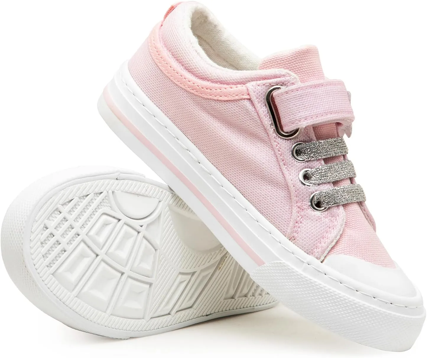 ToandonToddler Kids Sneakers Sparkle Fashion Glitter Sequins Canvas Shoes