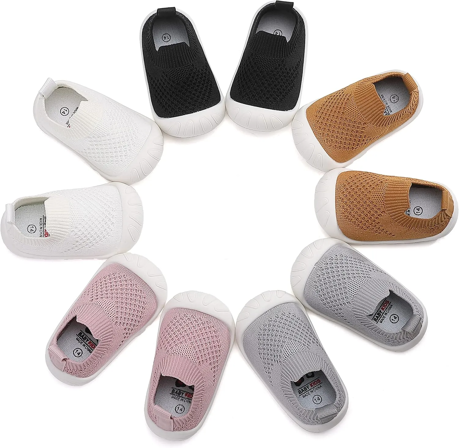 Toddler Baby Boy Girl Shoes Kids Breathable Sneakers Tennis Shoes 6-36 Months Infant Slip on Shoes