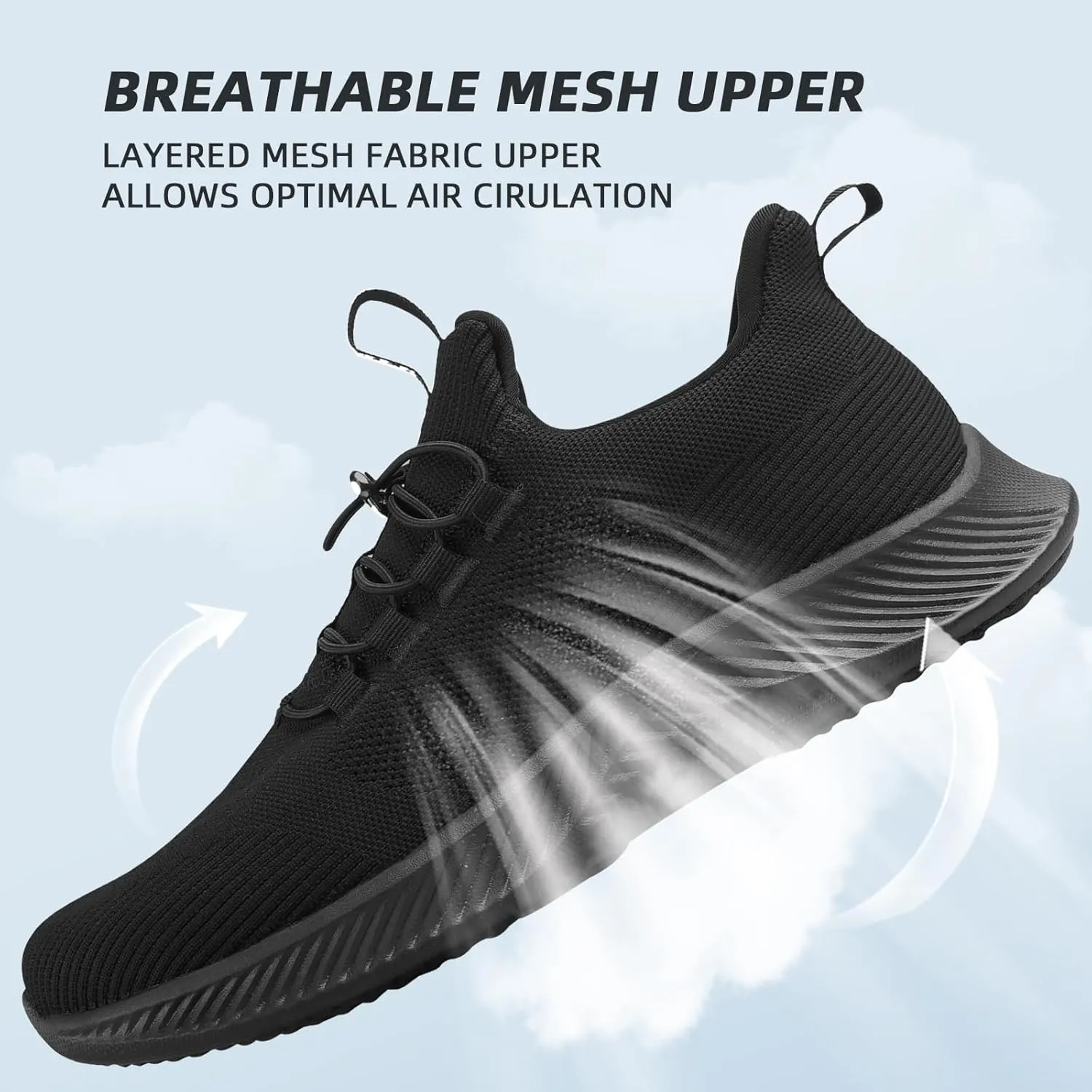 Walking Shoes for Women- Lightweight, Slip On, Breathable Sneakers for Running, Walking, Jogging, Gym