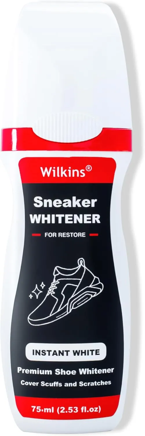 Wilkins Sneaker Whitener for Shoes - Restore Whiteness on Canvas, Leather, Foam and rubber (2.53 fl oz)