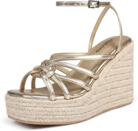 Women's Espadrille Wedge Sandal Casual Summer Square Toe Strappy Platform Sandal for Women
