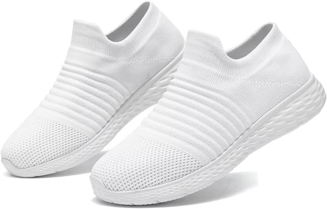 Women's Slip On Running Shoes Non Slip Walking Shoes Lightweight Gym Workout Shoes Breathable Fashion Sport Shoes