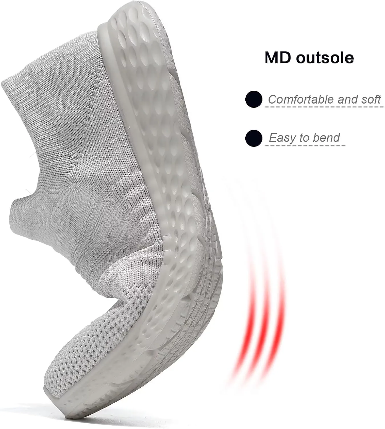 Women's Slip On Running Shoes Non Slip Walking Shoes Lightweight Gym Workout Shoes Breathable Fashion Sport Shoes