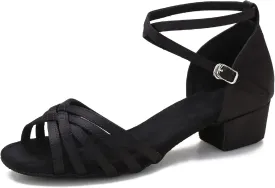 Yokala Ballroom Latin Salsa Dance Shoes Women Low Heel Practice Dancing Sandals for Social Dance Beginner S04