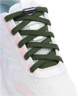 ZHENTOR 2 Pairs Elastic No Tie Shoe Laces for Adults and Kids Shoes, Tieless Flat Shoelaces for Sneakers