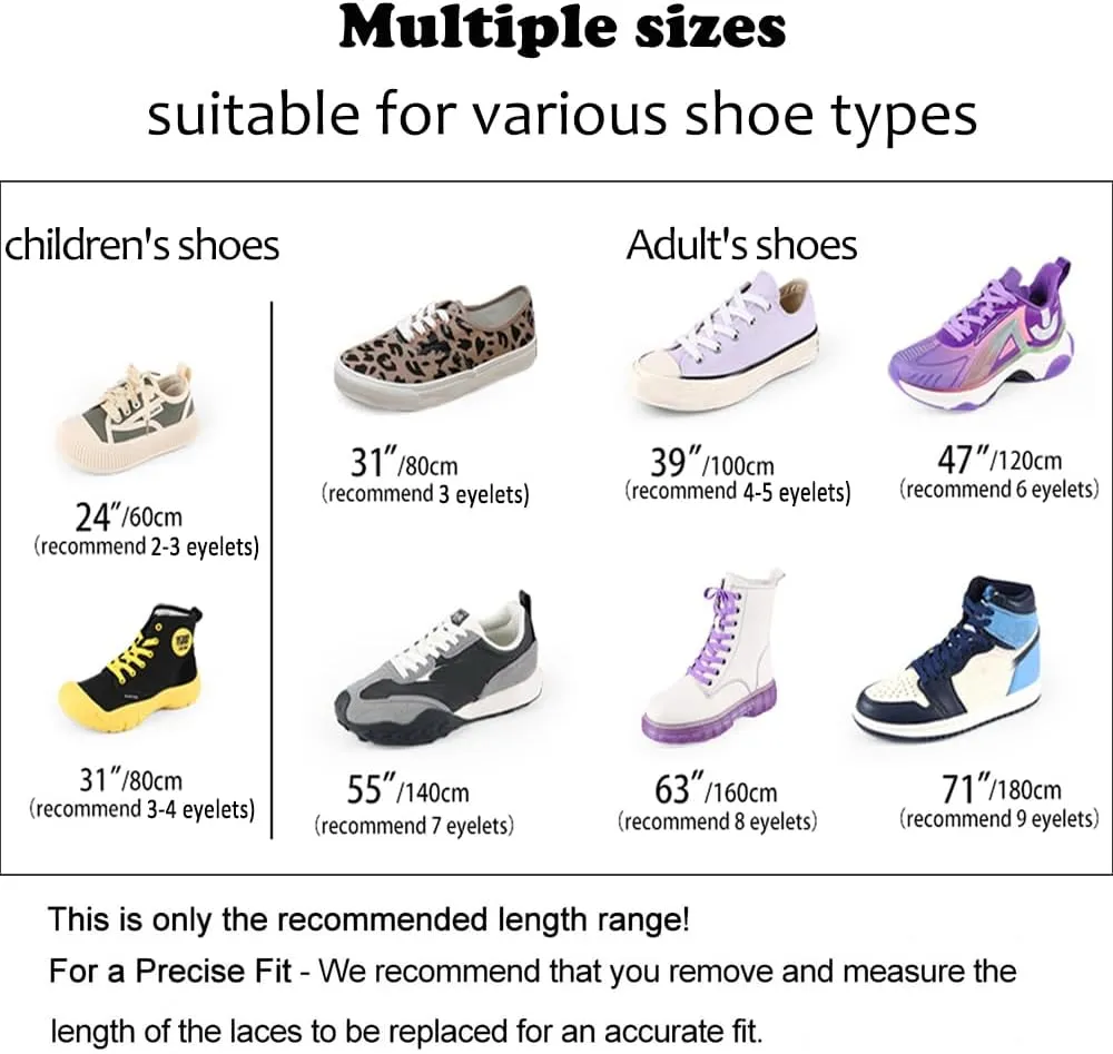 ZHENTOR 3 Pair Flat Shoe Laces for Sneakers, Shoelaces for Sneakers Athletic Running Shoes Boot Strings