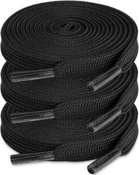 ZHENTOR 3 Pair Flat Shoe Laces for Sneakers, Shoelaces for Sneakers Athletic Running Shoes Boot Strings
