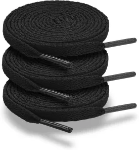ZHENTOR 3 Pair Flat Shoe Laces for Sneakers, Shoelaces for Sneakers Athletic Running Shoes Boot Strings